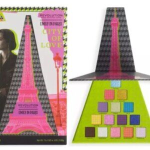 Makeup Revolution X Emily In Paris City Of Love Eyeshadow Palette 15 Shades NIB